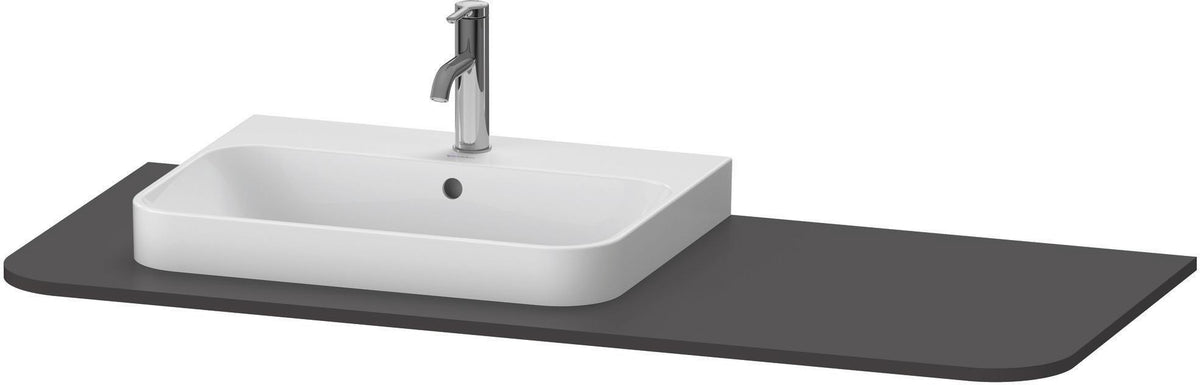 Duravit Konsole Happy D.2 1300 mm taupe supermatt – Beckenposition links