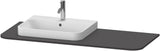 Duravit Konsole Happy D.2 1300 mm taupe supermatt – Beckenposition links
