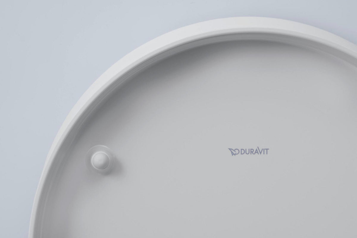 DURAVIT WC-Sitz White Tulip mit Absenkautomatik, Scharniere Edelstahl, weiß, 466x372x65 mm