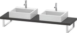 DURAVIT L-Cube Konsole Compact 2 Aussparungen, 480 mm tief, weiß matt – variable Breite