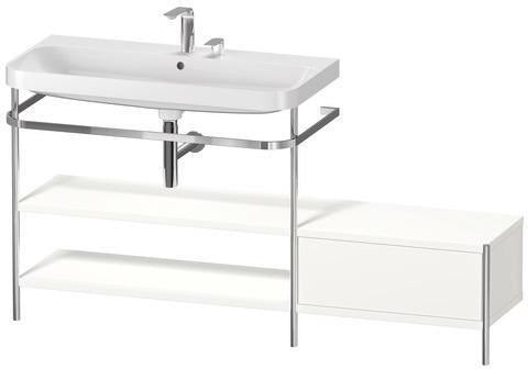Duravit Waschtischset Happy D.2 Plus 1600x490mm ein Hahnloch taupe supermatt