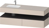 DURAVIT Qatego Studio F. A. Porsche Einbauwaschtisch mit Konsolenwaschtischunterbau 1600 mm Weiß Matt