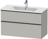 DURAVIT D-Neo Waschtischunterbau 1010 mm Eiche Schwarz mit Bronze Griff
