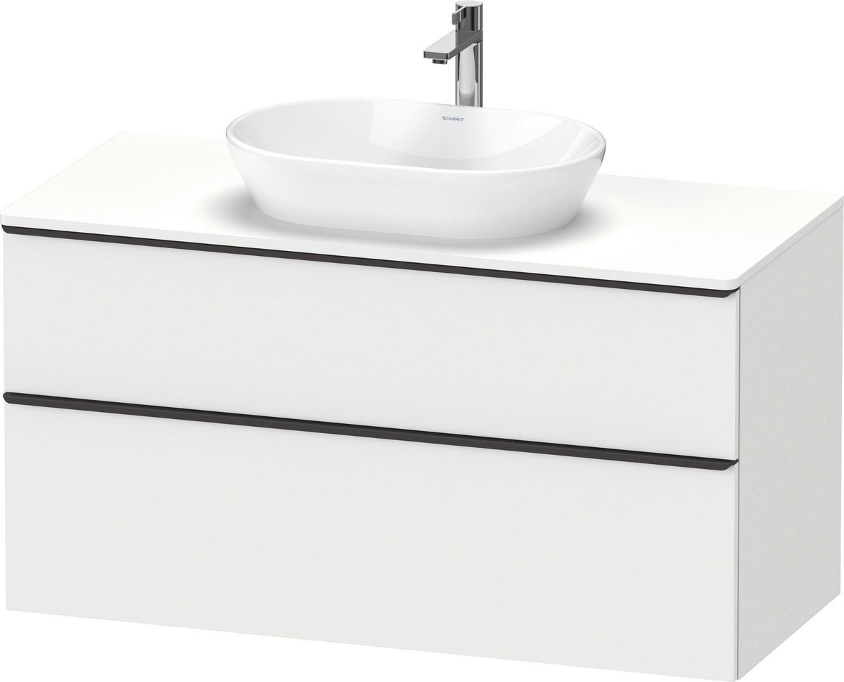 DURAVIT D-Neo Konsolenwaschtischunterbau 1200 mm Eiche Schwarz Matt mit Bronze Griff