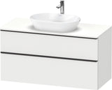 DURAVIT D-Neo Konsolenwaschtischunterbau 1200 mm Eiche Schwarz Matt mit Bronze Griff