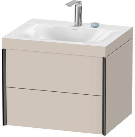 Duravit XVIU Möbelwaschtischset 600x480mm mit Viu Waschtisch und Nussbaum-Einrichtung