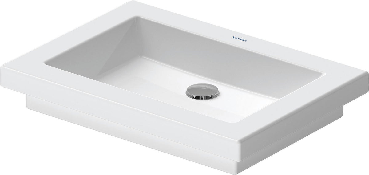 DURAVIT Einbauwaschtisch 2nd floor 580 mm ohne Überlauf und Hahnloch, weiß