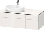 weiß hochglanz / Spanplatte / 2 Schubkästen, 2 Auszüge