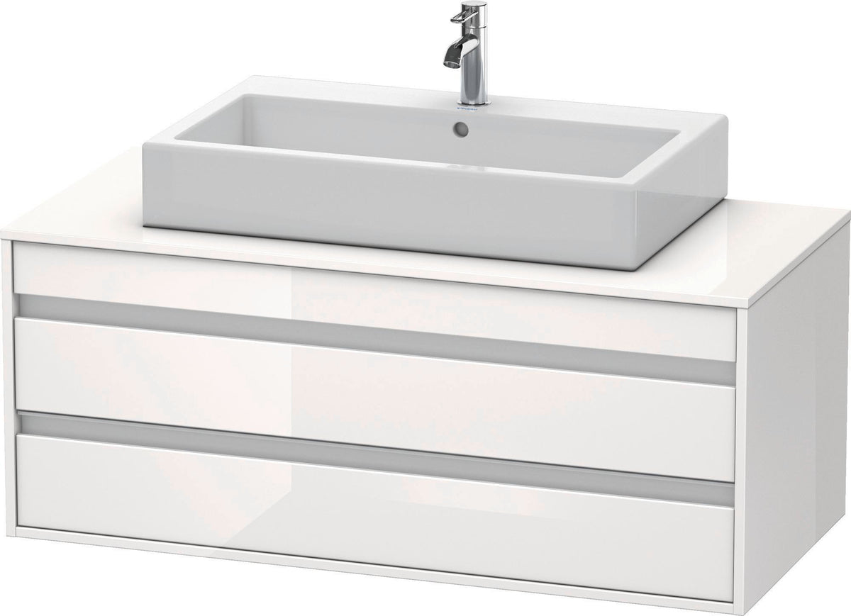 DURAVIT Ketho Waschtischunterbau wandhängend 1200 mm, 2 Schubkästen, weiß matt – für Aufsatzwaschtisch