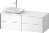 Duravit XVIU Waschtischunterbau 1400 mm Champagner Matt mit Konsolenplatte und 4 Schubkästen