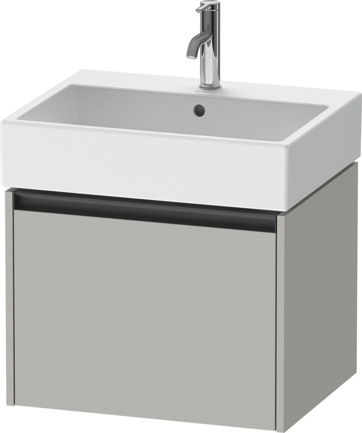 Duravit Ketho.2 Waschtischunterbau 584 mm betongrau matt – wandhängend, 1 Auszug, Soft-Close