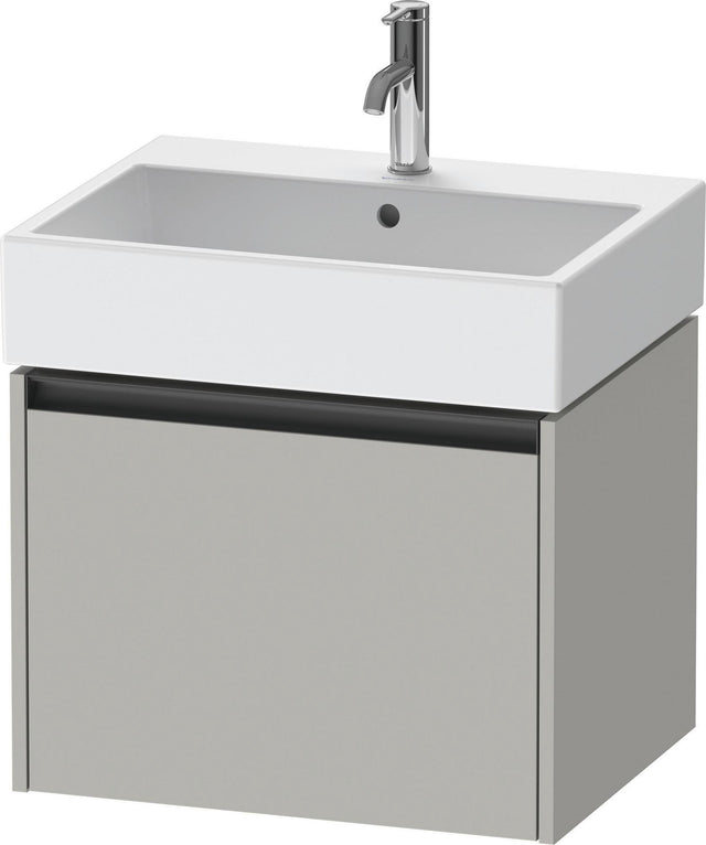 Duravit Ketho.2 Waschtischunterbau 584 mm betongrau matt – wandhängend, 1 Auszug, Soft-Close