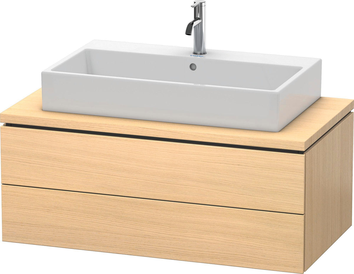Duravit L-Cube Konsolenwaschtischunterbau 1020 mm betongrau matt mit 2 Schubkästen und Tip-On-Technik