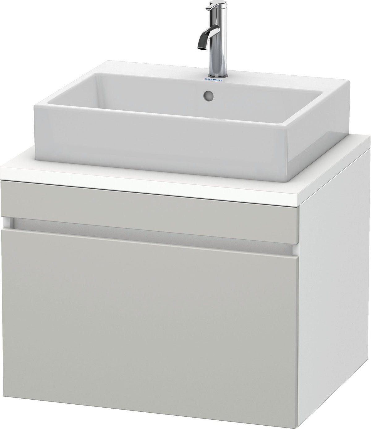 Duravit DuraStyle Konsolenwaschtischunterbau 700 mm betongrau matt mit 1 Auszug und Soft-Close