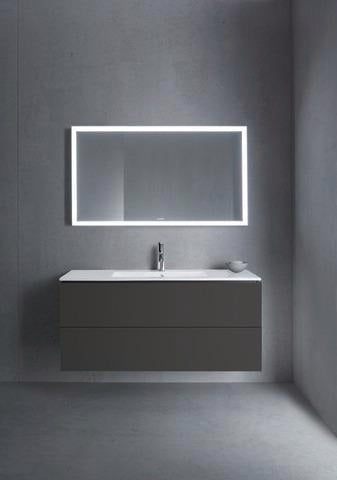 Duravit L-Cube Waschtischunterbau 1220 mm taupe matt mit 2 Schubkästen und Tip-On-Technik