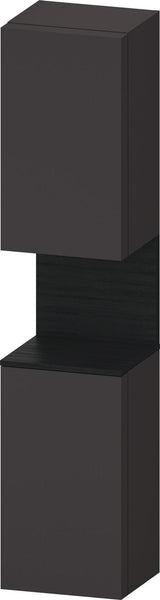 DURAVIT Qatego Hochschrank 400 mm, 2 Türen, weiß Hochglanz, Eiche Schw. Matt