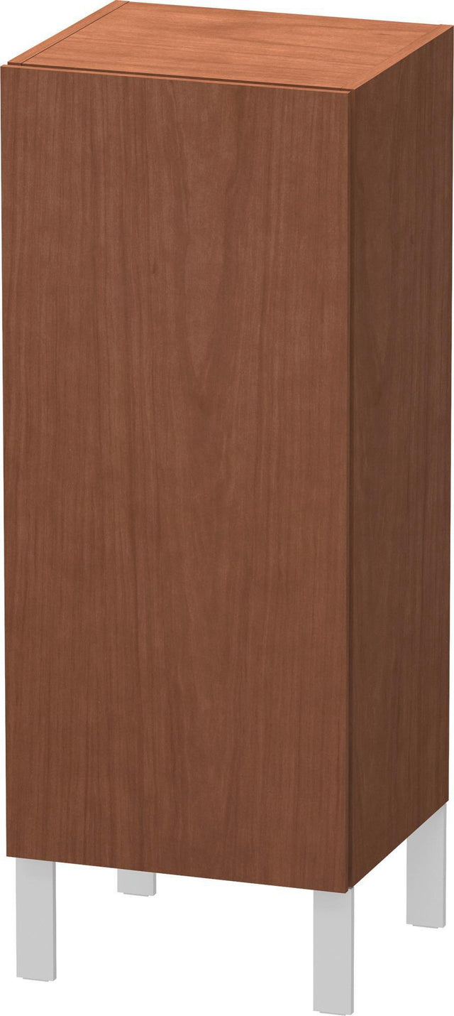 DURAVIT L-Cube Halbhochschrank 250 mm, 1 Tür links, amerikanischer Nussbaum – wandhängend mit Soft-Close