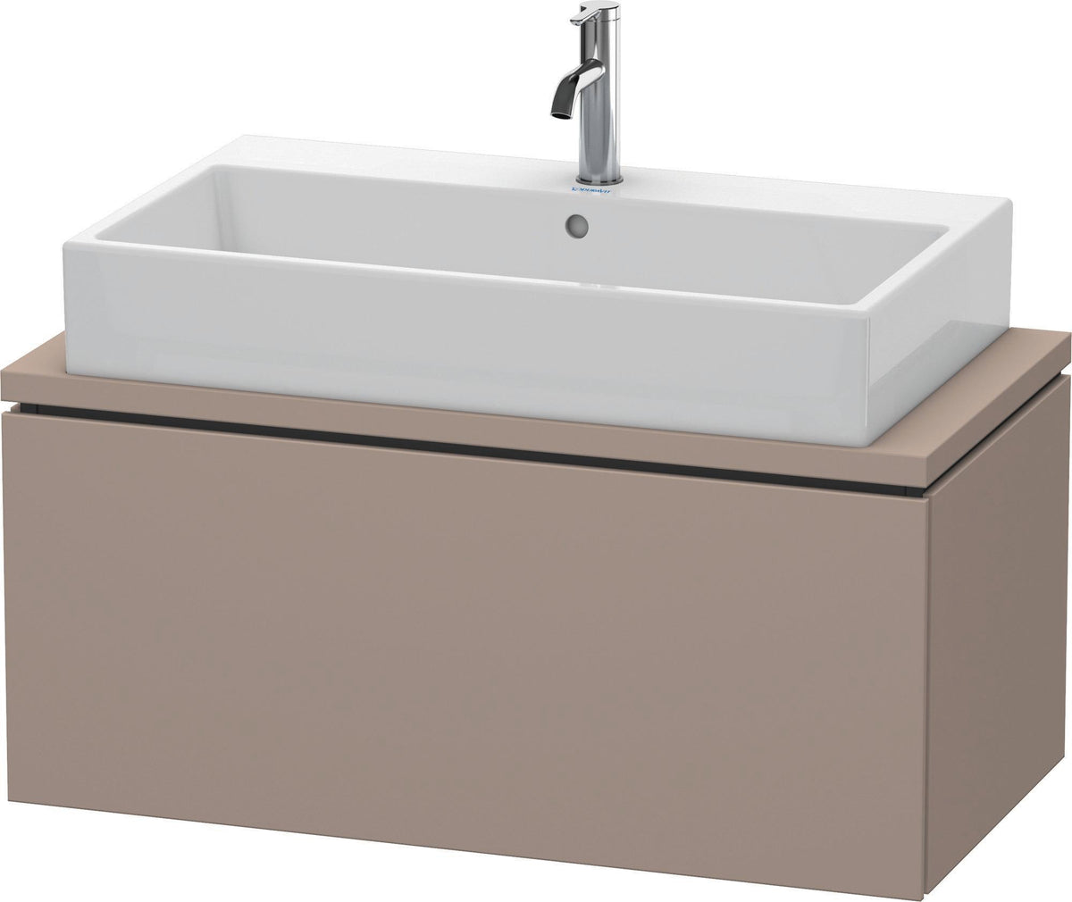 DURAVIT L-Cube Konsolenwaschtischunterbau 920 mm betongrau matt mit 1 Auszug und Tip-on-Technik