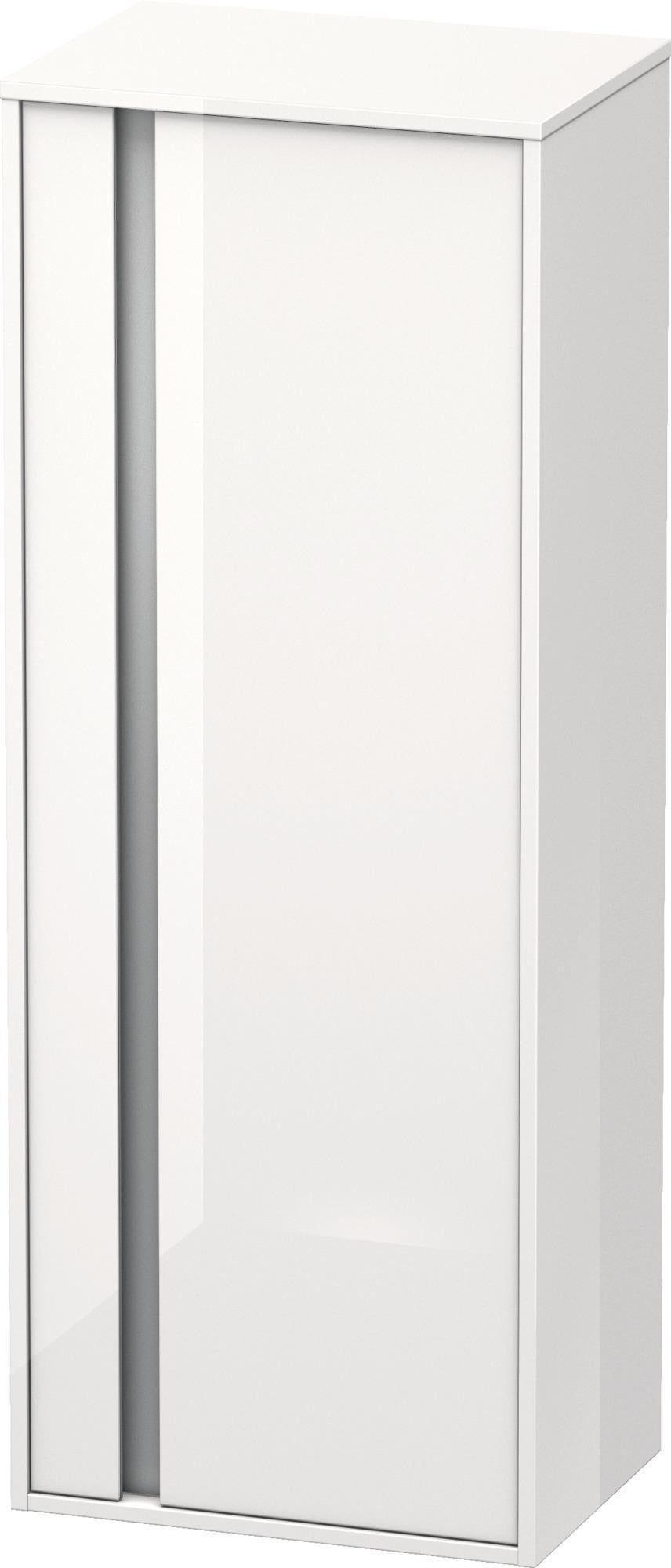 Duravit Hochschrank Ketho 360x500x1320mm, 1 Tür, Anschlag links, weiß matt – wandhängend mit Soft-Close