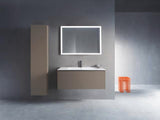 DURAVIT L-Cube Hochschrank 400 mm, 1 Tür links, flannel grey seidenmatt – wandhängend, Soft-Close