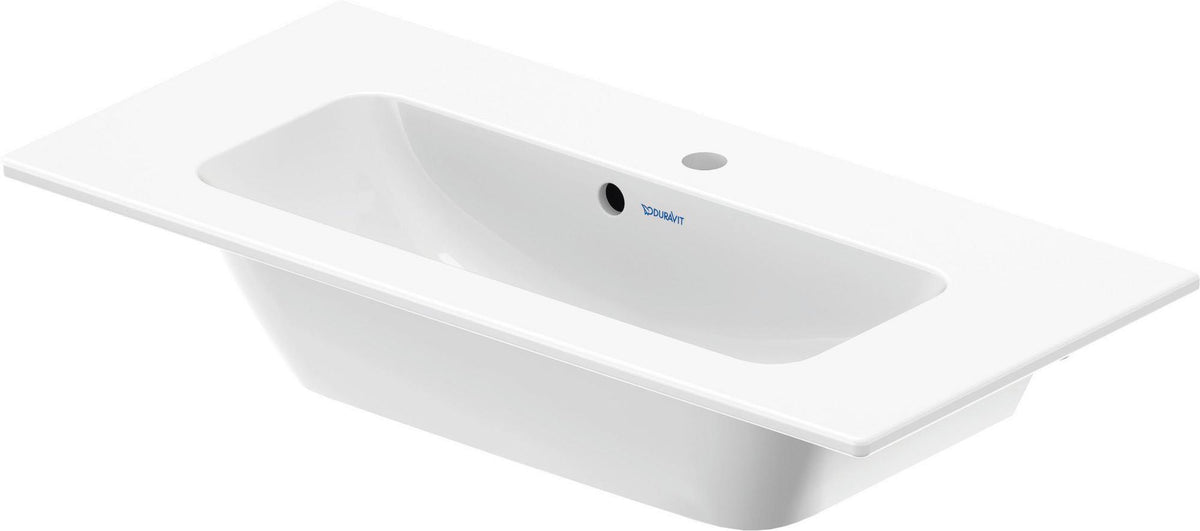 DURAVIT ME by Starck Möbelwaschtisch 830 mm Weiß Seidenmatt mit Überlauf und 1 Hahnloch