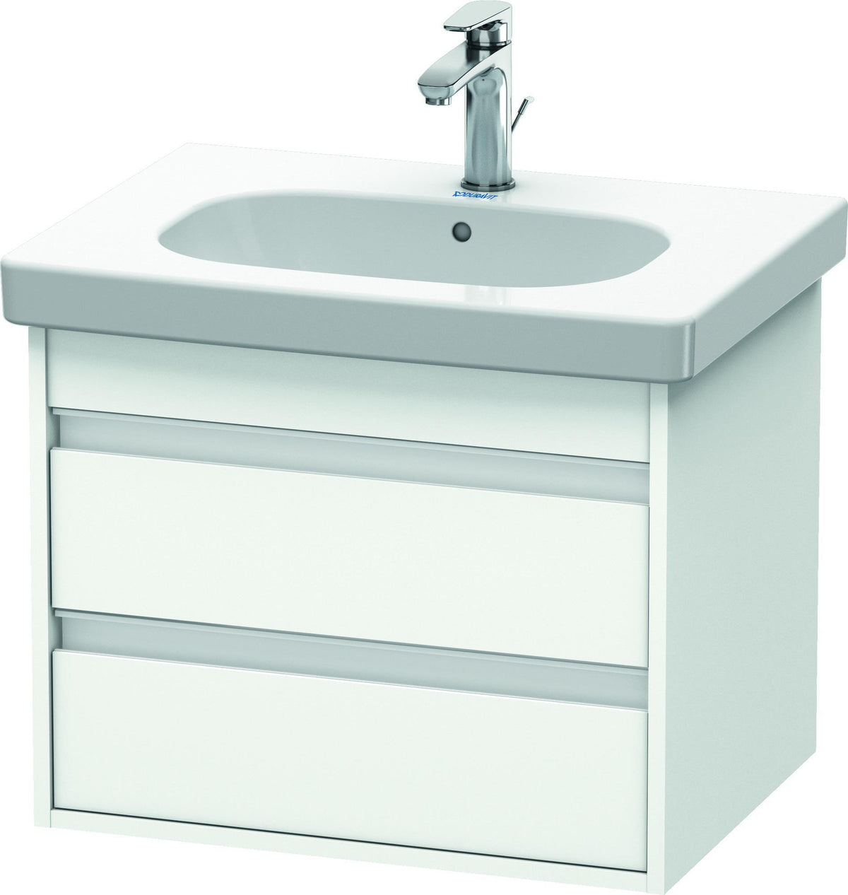 DURAVIT Ketho Waschtischunterbau wandhängend 600 mm, 2 Schubkästen, weiß matt