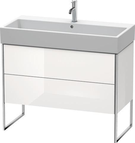 Duravit XSquare Waschtischunterbau 984x731x460 mm mit integriertem Fußgestell, s-matt ES Ahorn
