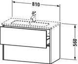 Duravit XSquare Waschtischunterbau 2 Schubkästen 810 mm betongrau matt