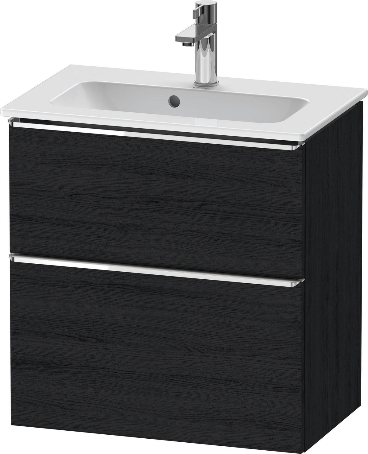 Duravit D-Neo Waschtischunterbau 610 mm betongrau matt mit Soft-Close und Bronze-Griff