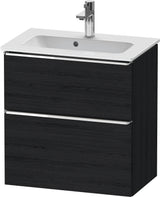 Duravit D-Neo Waschtischunterbau 610 mm betongrau matt mit Soft-Close und Bronze-Griff