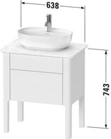 DURAVIT Luv Waschtischunterbau bodenstehend 743x688x450mm Weiß Seidenmatt 1 Auszug