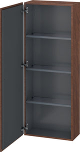 Duravit L-Cube Halbhochschrank 500 mm, 1 Tür links, amerikanisch Nussbaum, wandhängend