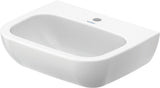 Duravit D-Code Waschtisch 550 mm weiß, wandhängend, mit Hahnlochbank und 1 Hahnloch