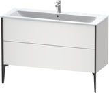 DURAVIT XViu Waschtischunterbau bodenstehend 1210 mm, 2 Auszüge, champagner matt/weiß matt
