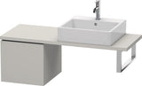 Duravit L-Cube Konsolenunterschrank 420 mm flannel grey hochglanz mit Tip-on-Technik