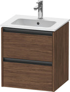 nussbaum dunkel / 2 Schubkästen / Waschtischunterbau