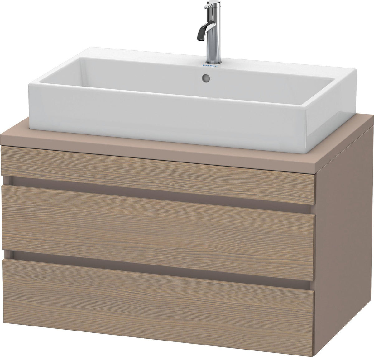 DURAVIT DuraStyle Konsolenwaschtischunterbau 900 mm Eiche Terra/Weiß Matt, 2 Schubkästen, wandhängend