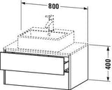 DURAVIT XSquare Waschtischunterbau 800 mm Weiß Seidenmatt mit Tip-on und Soft-Close