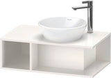 DURAVIT D-Neo Waschtischunterbau wandhängend 800 mm betongrau matt, Becken rechts, 1 offenes Fach