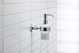 DURAVIT D-Code Seifenspender mit Glasflakon und verchromtem Messinghalter für Wandmontage
