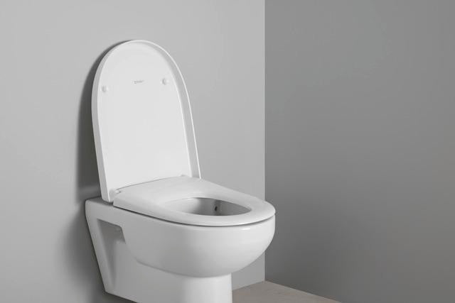 DURAVIT Univavo WC-Sitz D-Form tief 457 mm mit Absenkautomatik, abnehmbar, Edelstahl-Scharniere, Weiß