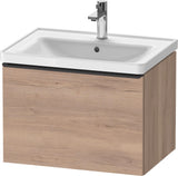 Duravit D-Neo Waschtischunterbau 634 mm betongrau matt mit Bronze-Griff und Soft-Close-Auszug