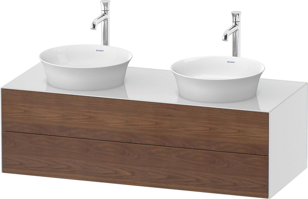 Duravit White Tulip Waschtischunterbau 1300 mm, 2 Schubkästen, graphit seidenmatt, wandhängend