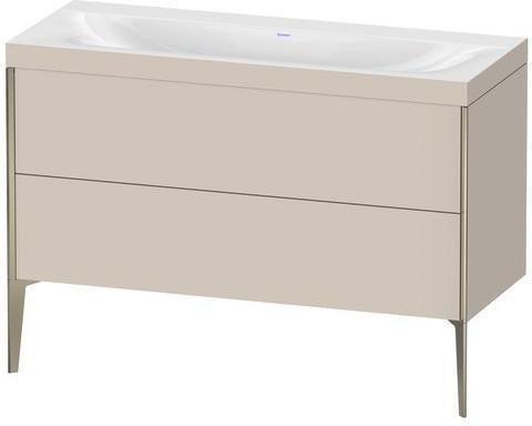 Duravit XViu Möbelwaschtisch-Set 1200 mm mit Unterschrank Nussbaum und Keramik-Waschtisch