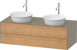 Duravit White Tulip Waschtischunterbau 1300 mm, 2 Schubkästen, graphit seidenmatt, wandhängend