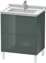 Duravit L-Cube Waschtischunterbau 469x670x712 mm taupe matt – 2 Auszüge, Tip-On, für Starck 3