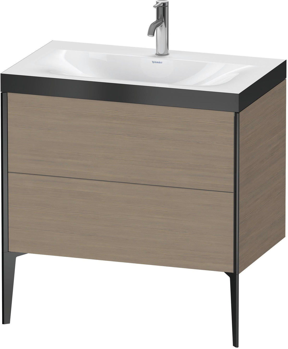 Duravit XViu c-bonded Waschtischset bodenstehend 800 mm mit 2 Auszügen, Push-Open und Soft-Close