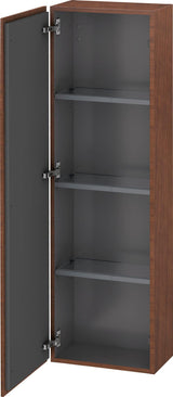 Duravit Halbhochschrank L-Cube 243x400x1320mm 1 Tür links, Amerikanisch Nussbaum