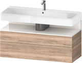 Duravit Qatego Waschtischunterbau 1190 mm – Weiß Matt mit Eiche Schwarz Nische, 1 Auszug, LED