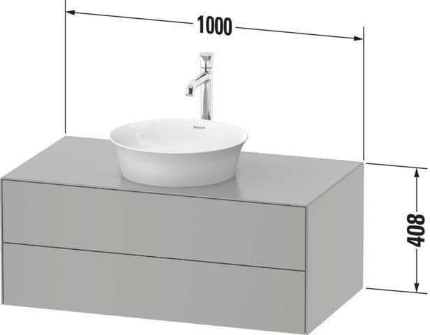 DURAVIT White Tulip Waschtischunterbau wandhängend 1000 mm, 2 Schubkästen, Weiß Seidenmatt